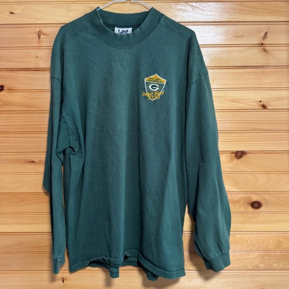 Lee Sport 1997 Green Super Bowl XXXI Champions Long Sleeve Shirt XL
